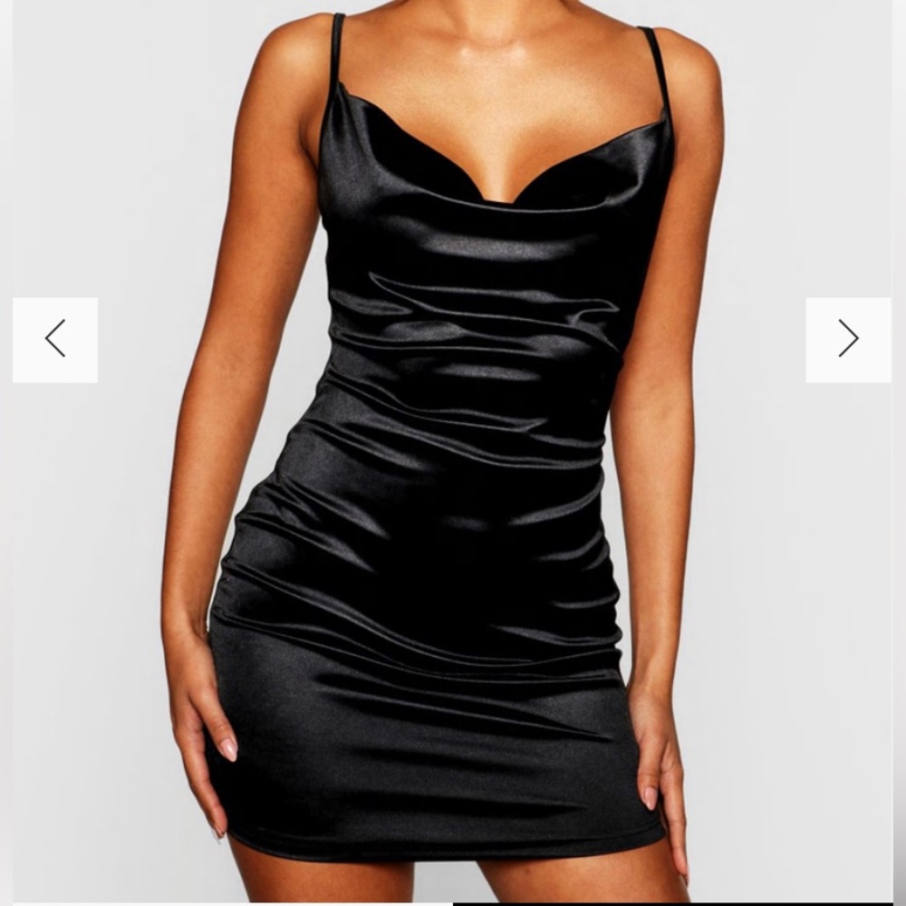 COLOR SOLD OUT ONLINE Cowl Front Bodycon Dress